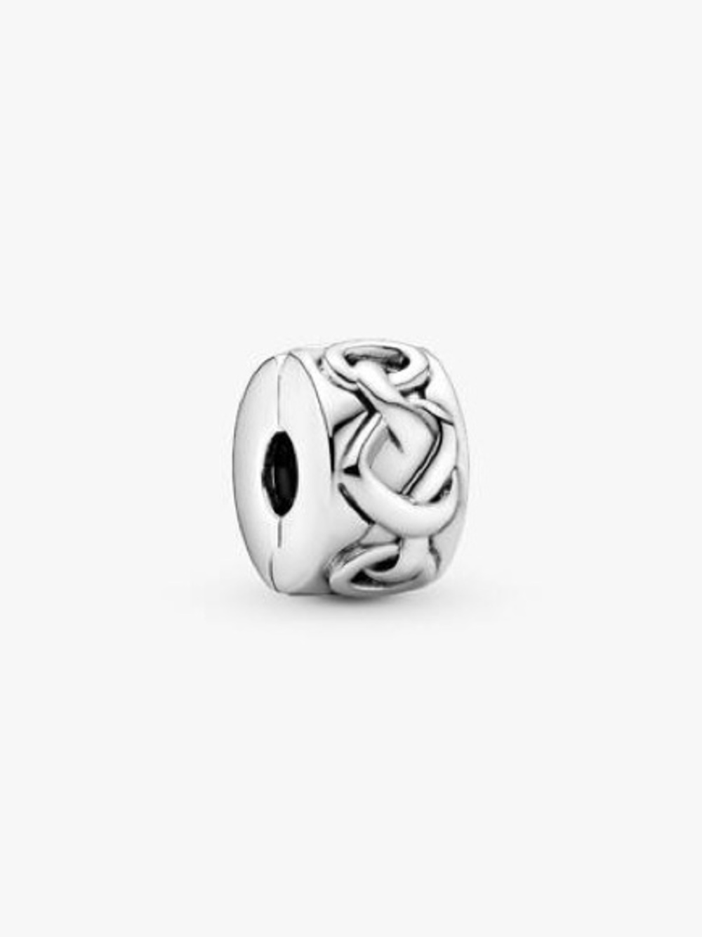 Pandora Knotted Hearts Clip Charm Sterling silver